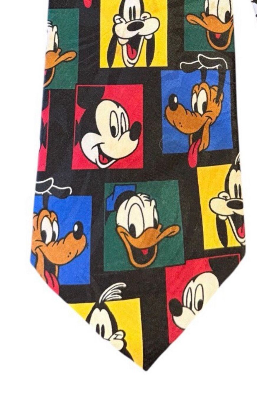 Disney Tie Mickey Vintage Unlimited By Balance Inc 60” Pluto Donald Duck Goofy